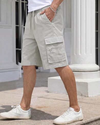 Men's Cargo Running Shorts Outdoor Relaxed Fit with Multi-Pocket in Kuwait