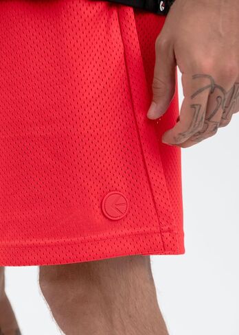 Ethika Men's Basketball Short, Athletic Performance Short for the Court and the Streets - BBS - Red 7in in Saudi Arabia