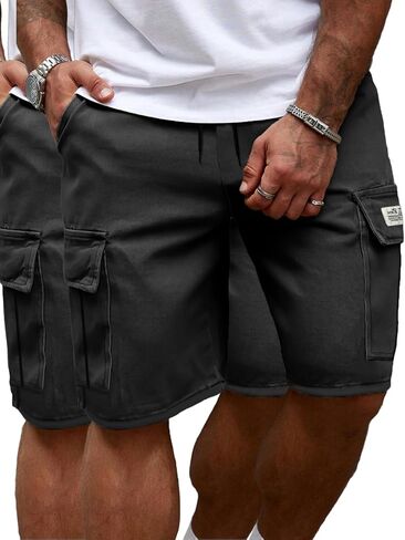 Men's 2 Piece Outdoor Cargo Shorts - Lightweight Quick Dry Hiking Shorts with Multiple Pockets for Camping and Fishing in Saudi Arabia