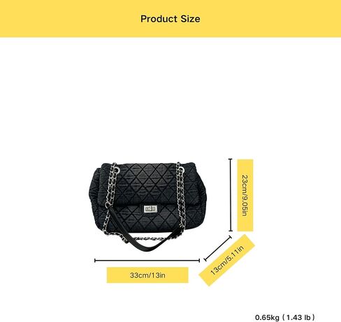 Quilted Denim Shoulder Bag for Women,Y2k Preppy Crossbody Tote Bag Purse with Chain Strap, Vintage Blue Jean Handbag in Saudi Arabia