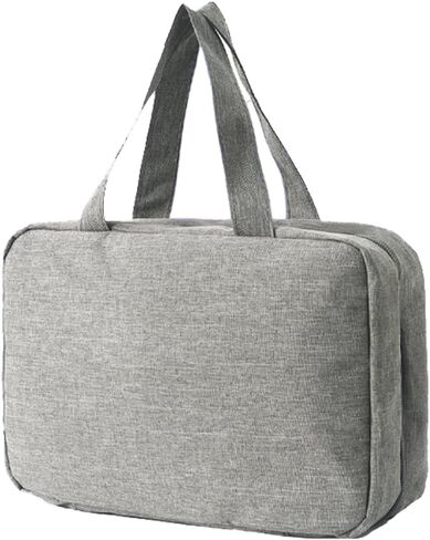 Travel Makeup Bag, Large Capacity Women's Makeup Bag, Waterproof Portable Four-Fold Travel Storage Box, Layered Mesh Toiletries Bag, Suitable for Daily Use, Business Travel, Tourism, etc. (Grey) in Saudi Arabia