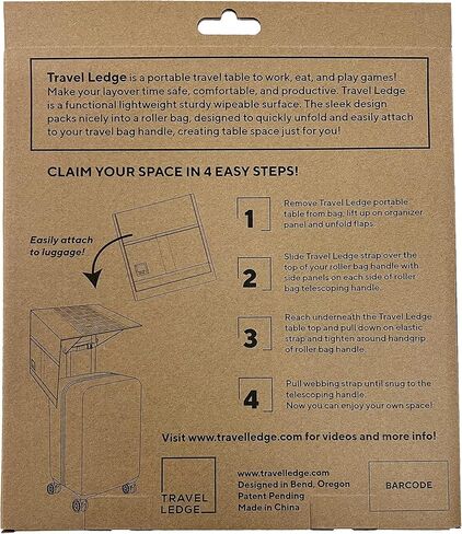 Travel Ledge - 10.5" x 11.0" Attachable Travel Table for Luggage in Saudi Arabia