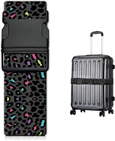 Luggage Strap for Suitcases Adjustable Travel Belt with Quick Release Buckle, Cute Travel Accessories for Suitcase Strap Pink Plaid in Kuwait