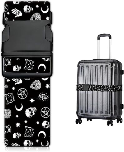 Luggage Strap for Suitcases Adjustable Travel Belt with Quick Release Buckle, Cute Travel Accessories for Suitcase Strap Pink Plaid in Kuwait