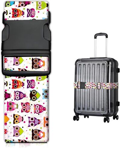 Luggage Strap for Suitcases Adjustable Travel Belt with Quick Release Buckle, Cute Travel Accessories for Suitcase Strap Pink Plaid in Kuwait