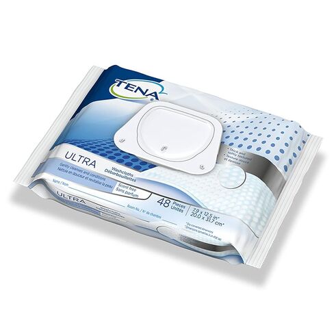 TENA ProSkin Ultra Personal Cleansing Wipe 7-9/10 x 12.5" 65722, 1 Pack 48 Wipes in Saudi Arabia