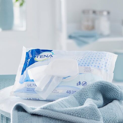 TENA ProSkin Ultra Personal Cleansing Wipe 7-9/10 x 12.5" 65722, 1 Pack 48 Wipes in Saudi Arabia