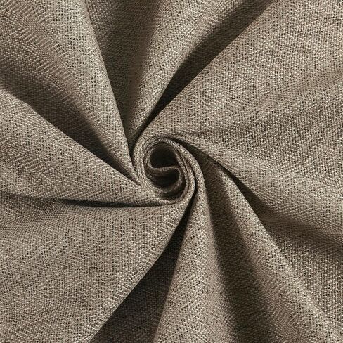 Sun Zero Pendleton 2-Pack Herringbone Magnetic Closure 100% Total Blackout Rod Pocket Curtain Panel Pair, Dark Beige, 37" W x 84" L (2 Panels) in Saudi Arabia