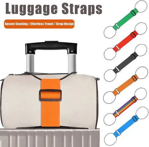 4PCS Luggage Straps for Suitcase, Adjustable Elastic Luggage Connector Straps, Multi-Functional Durable Travel Packing Straps for Securing Bags, Backpacks & Accessories1 in Saudi Arabia