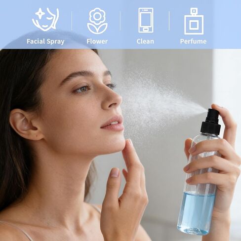 36 Pack Clear Plastic Spray Bottles 8 oz Spray Bottle Fine Mist Cleaning Spray Bottles Transparent 8 oz Empty Sprays Bottle Bulk for Travel, Essential Oils (Black,Clear) in Kuwait
