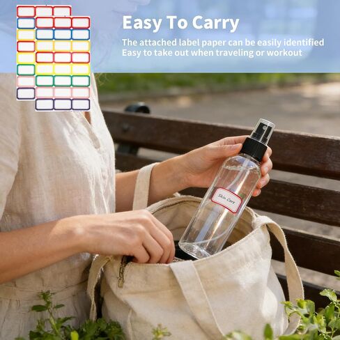 36 Pack Clear Plastic Spray Bottles 8 oz Spray Bottle Fine Mist Cleaning Spray Bottles Transparent 8 oz Empty Sprays Bottle Bulk for Travel, Essential Oils (Black,Clear) in Kuwait