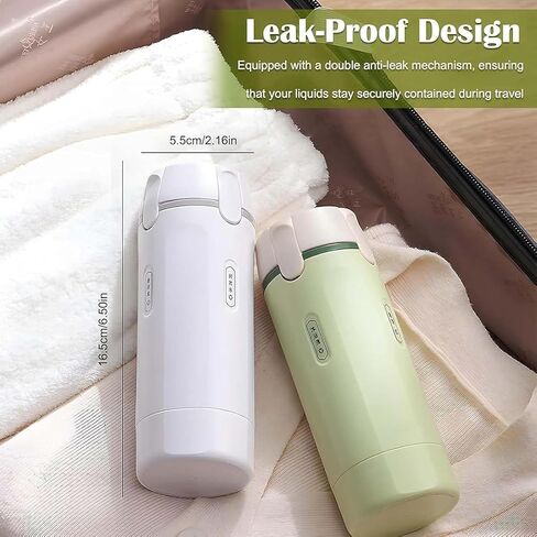 4 in 1 Travel Dispenser Set with 4 Pack 30ML Leak Proof Bottles for Toiletries, Portable Containers for Shampoo Lotion Conditioner Cream (Green) in Saudi Arabia