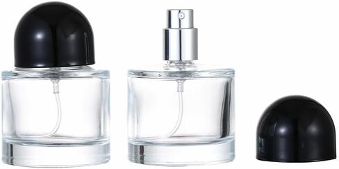 6 قطع رذاذ عطر زجاجي دائري، زجاجة رذاذ عطر فارغة قابلة لإعادة الملء سعة 30 مل للرجال والنساء، موزع زجاجة رذاذ عطر محمول للسفر (أسود) in Kuwait