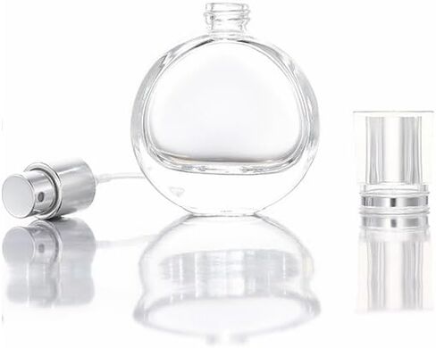 6 قطع رذاذ عطر زجاجي دائري، زجاجة رذاذ عطر فارغة قابلة لإعادة الملء سعة 30 مل للرجال والنساء، موزع زجاجة رذاذ عطر محمول للسفر (أسود) in Kuwait