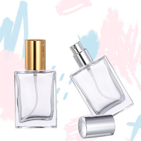 6 قطع رذاذ عطر زجاجي دائري، زجاجة رذاذ عطر فارغة قابلة لإعادة الملء سعة 30 مل للرجال والنساء، موزع زجاجة رذاذ عطر محمول للسفر (أسود) in Kuwait