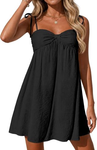 Ammiko Women's Casual Sundresses Mini Dress Short Dresses Summer Cute A Line Spaghetti Straps Sundress Party Vacation in Saudi Arabia