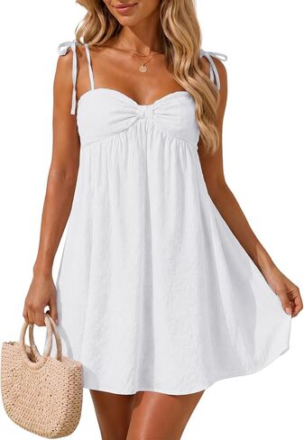 Ammiko Women's Casual Sundresses Mini Dress Short Dresses Summer Cute A Line Spaghetti Straps Sundress Party Vacation in Saudi Arabia