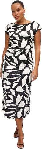 ellos Plus Size Ruched A-Line Knit Midi Dress in Saudi Arabia