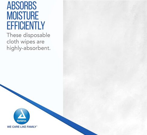 Dynarex Personal Cleansing Washcloths - 12 x 13" Disposable Dry Wipes for Baby & Adults, Makeup Remover, Soft, Absorbent, Single Use - 50 Wipes/Pack, 16 Packs/Case in Saudi Arabia