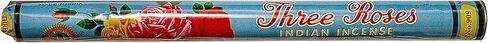 Three Roses Incense - Incense Sticks | Mysore Sugandhi Products | 25 gram per Tube | Sold as a Set of 4 Tubes in Saudi Arabia
