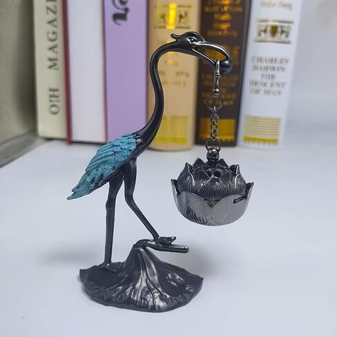 1pc Small Crane Hanging for Lotus Incense Holder Home Decoration, Suitable for Christmas, Thanksgiving, Easter (Silvery) in Saudi Arabia