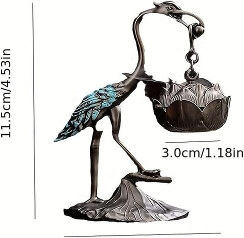 1pc Small Crane Hanging for Lotus Incense Holder Home Decoration, Suitable for Christmas, Thanksgiving, Easter (Silvery) in Saudi Arabia
