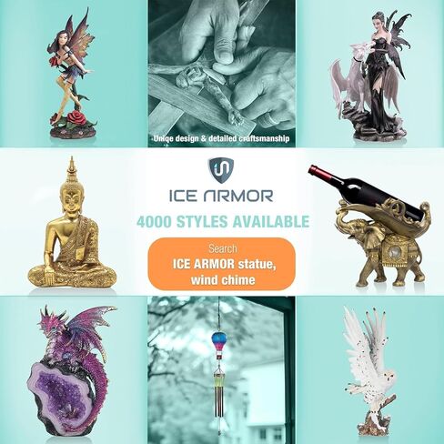 ICE ARMOR 12" W Blue Dragon Incense Burner Sticks Holder Statue Sculpture Ornament Decoration Home/Room Decor Ideas for Housewarming, Holidays and Birthdays Great Collectible Addition in Saudi Arabia