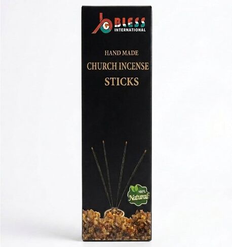 Church-Frankincense 100%-Natural-Handmade-Hand-Dipped-Incense-Sticks Organic-Chemicals-Charcoal-Free Purification-Relaxation-Positivity-Yoga-Meditation Best-Woods-Scent (50 Sticks (5.29 OZ)) in Saudi Arabia