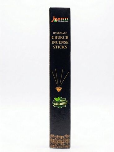 Church-Frankincense 100%-Natural-Handmade-Hand-Dipped-Incense-Sticks Organic-Chemicals-Charcoal-Free Purification-Relaxation-Positivity-Yoga-Meditation Best-Woods-Scent (50 Sticks (5.29 OZ)) in Kuwait