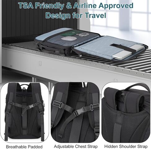 Tzowla 40x30x20 cm Travel Bag with Large Cup Holder Pocket,Personal Item Expandable Rackpack for Men/Women,Laptop Backpacks Carry On Flight Approved,Business Weekender Bags Fit 15.6 Inch Laptop in Saudi Arabia