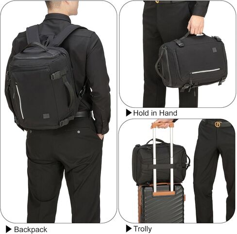 Tzowla 40x30x20 cm Travel Bag with Large Cup Holder Pocket,Personal Item Expandable Rackpack for Men/Women,Laptop Backpacks Carry On Flight Approved,Business Weekender Bags Fit 15.6 Inch Laptop in Saudi Arabia