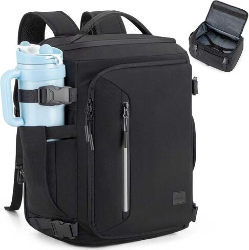Tzowla 40x30x20 cm Travel Bag with Large Cup Holder Pocket,Personal Item Expandable Rackpack for Men/Women,Laptop Backpacks Carry On Flight Approved,Business Weekender Bags Fit 15.6 Inch Laptop in Saudi Arabia
