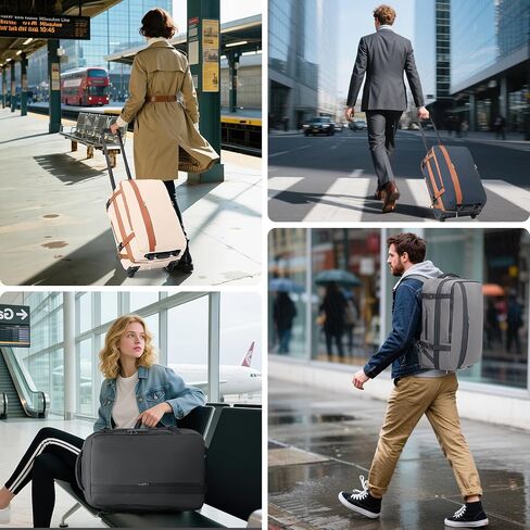 Fanwoli Vacuum Rolling Travel Backpack,Carry On Luggage with TSA Lock & Anti Theft Zipper,70L Expandable Airbag Backpack with Compression Pump,Waterproof Laptop Bag Ideal for Flight & Business,White in Saudi Arabia
