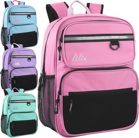 Summit Ridge 24 Pack Reflective Multipocket 17 Inch Backpacks, Padded Shoulder Straps for Travel, Commute in Kuwait