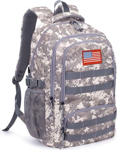 Tactical Backpack for Boys Men, 30L Kids Camo Backpack for School, 4 Compartments Teens Army Schoolbag,900D Military Children Camouflage Bookbag for Middle Elementary High School in Saudi Arabia