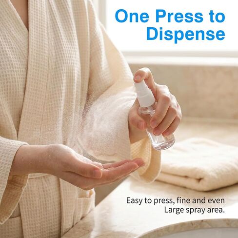 110 Pcs Mini Clear Spray Bottles 1 oz Plastic Empty Travel Bottle Fine Mist Small Spray Containers with 5 Pcs Funnels Refillable Liquid Travel Containers for Perfume Skin Toner Essential Oils in Saudi Arabia