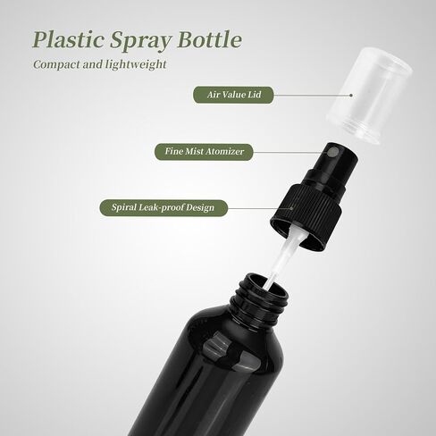 36 Pack Black Plastic Spray Bottles 8 oz Small Spray Bottle Fine Mist Cleaning Spray Bottles, 8 oz Empty Sprays Bottle Bulk for Travel, Essential Oils, Cleaning in Kuwait