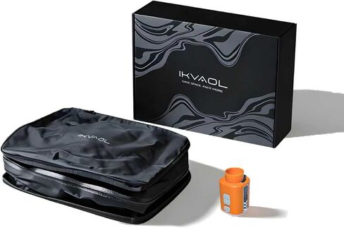 Travel Vacuum Packing Cubes with Pump for Clothes Space Saver 2-Pack | 23L Small Organizer, 5kPa Wireless Pump, 180° Wide Opening, Airtight Zipper, IP68 Waterproof, Tear-Resistant Fabric, USB-C in Saudi Arabia