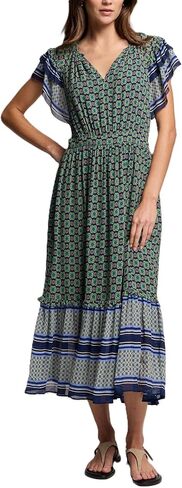 Velvet by Graham & Spencer Womens Cheryl Border Print Dress in Saudi Arabia