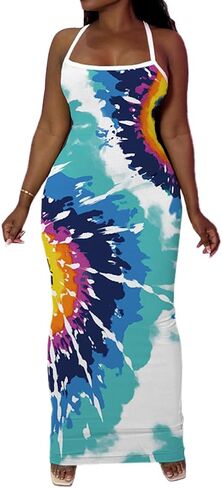 PINSV Women Summer Long Dress Casual Slip Sexy Slim Sleeveless Bodycon Maxi Dresses for Women in Saudi Arabia