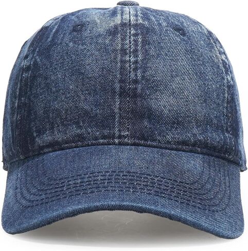 Denim Baseball Cap for Women Men Adjustable Cotton Dad Hat Outdoor Sports Hat in Saudi Arabia