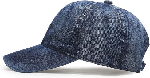 Denim Baseball Cap for Women Men Adjustable Cotton Dad Hat Outdoor Sports Hat in Saudi Arabia