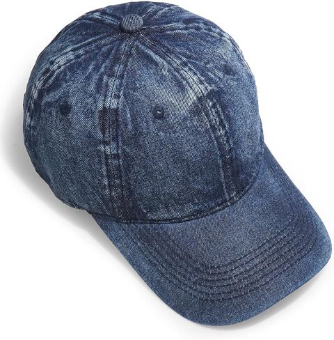 Denim Baseball Cap for Women Men Adjustable Cotton Dad Hat Outdoor Sports Hat in Saudi Arabia