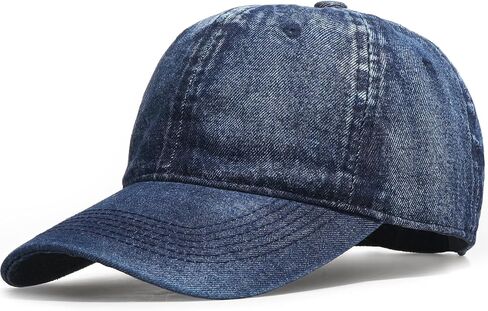 Denim Baseball Cap for Women Men Adjustable Cotton Dad Hat Outdoor Sports Hat in Saudi Arabia