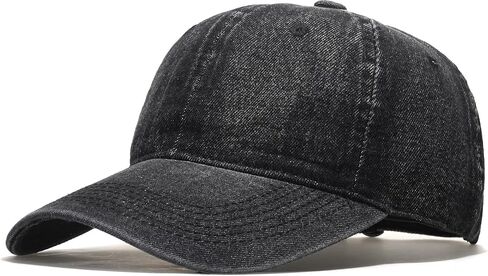 Denim Baseball Cap for Women Men Adjustable Cotton Dad Hat Outdoor Sports Hat in Saudi Arabia