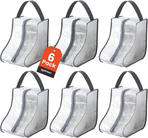 6Pack Portable Boots Bag for Cowboy Boots Short Boot Storage Bags, Waterproof Cowboy Boot Travel Bag, Clear Boot Storage Bags for Dustproof, Suitable for Home Storage and Outdoor Travel Enthusiasts in Saudi Arabia
