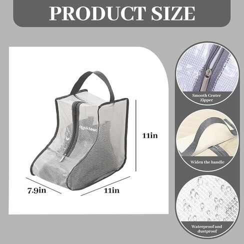 6Pack Portable Boots Bag for Cowboy Boots Short Boot Storage Bags, Waterproof Cowboy Boot Travel Bag, Clear Boot Storage Bags for Dustproof, Suitable for Home Storage and Outdoor Travel Enthusiasts in Saudi Arabia
