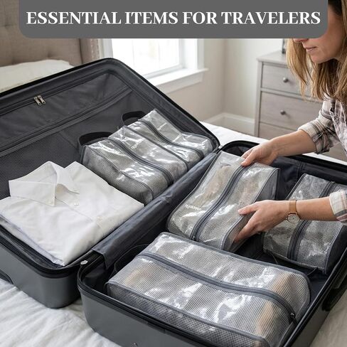 6Pack Portable Boots Bag for Cowboy Boots Short Boot Storage Bags, Waterproof Cowboy Boot Travel Bag, Clear Boot Storage Bags for Dustproof, Suitable for Home Storage and Outdoor Travel Enthusiasts in Saudi Arabia