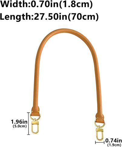 Vachetta Leather Shoulder Strap Replacement,Bags Strap Fit for Graceful Damier Speedy 25 30 Handbags 27.5inches(Deep Beeswax) in Kuwait