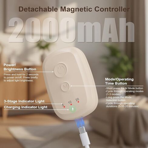 قناع العلاج بالضوء الأحمر للوجه، قناع الوجه LED 4D العلاج بالضوء مع 336 مصباح LED لتغطية كامل الوجه، 850 نانومتر بالأشعة تحت الحمراء و3 أوضاع إضاءة للاستخدام المنزلي والسفر M19-3، Lvory Beige in Kuwait